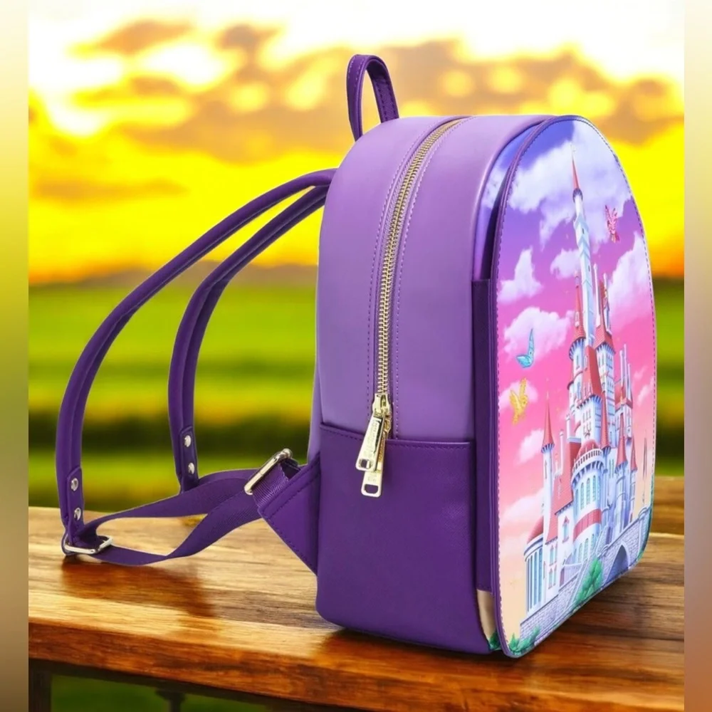 Loungefly Disney Beauty and the Beast Castle Portrait Mini Backpack